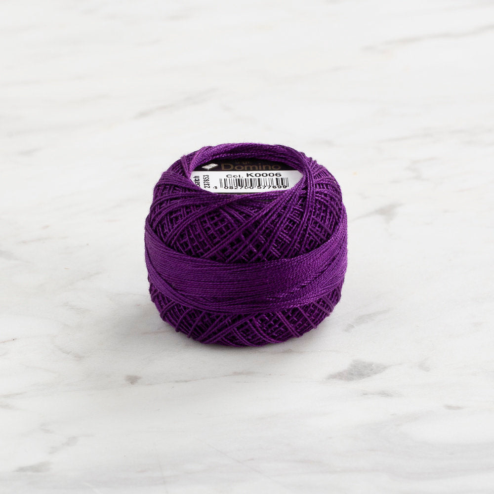 Domino Koton Perle 5gr Patlıcan Moru No:12 Nakış İpliği - 4590012-K0006